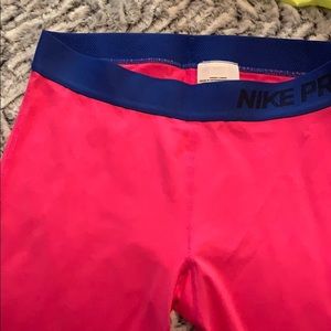 Girls XL exercise pants. Hot pink and blue.